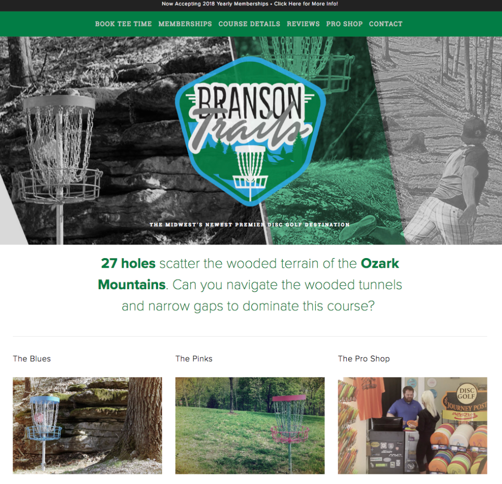 BransonTrailsDGC.com Website Design